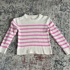 Crewcuts Pink and Cream Striped Sweater